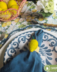 Lemon Handwoven Iraca Napkin Ring
