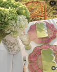 Blush Bloom Handwoven Iraca Placemat - Lilly Pulitzer Inspired Style