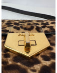 Prada Cavallino Leopard Calf Hair Shoulder Bag