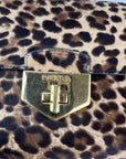 Prada Cavallino Leopard Calf Hair Shoulder Bag