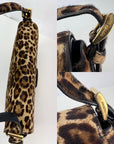 Prada Cavallino Leopard Calf Hair Shoulder Bag