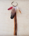 Boho Western Boot Bling Charm with Leather Fringe & Red Feather 500g