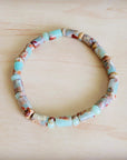 Aqua Terra Beaded Stretch Bracelet Barrel Bead 811x