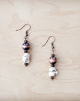 Western White Turquoise w/ Copper Bead Drop Earring 200x