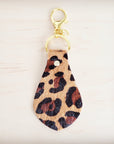 Hair-on-Hide Leather Key Chain - Leopard 700z