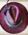 CUSTOM Hand-Painted Cowgirl Western Boho Hat A123
