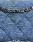 Chanel Quilted Mini Denim Shoulder Bag