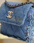 Chanel Quilted Mini Denim Shoulder Bag