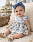 Seashore Skirted Bodysuit – Bamboo Baby Girl One-Piece