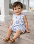 Seashore Shortall Romper – Bamboo Baby Neutral One Piece