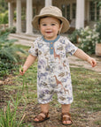 Jungle Safari Bamboo Baby Boy Shorty Romper