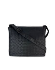 Bottega Veneta Intrecciato Black Leather Messenger Bag