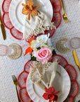 Christmas Orchid Handwoven Iraca Napkin Ring