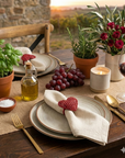 Criss-Cross Heart Handwoven Iraca Napkin Ring