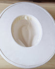 Hand-Painted Python Boho Western Cowgirl Hat & Band-Silver 987f