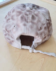 Hand-Painted Leopard Suede Baseball Cap w/ Turquoise-Ivory 986m