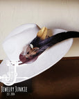 Boho Western Hat w/ Choice of Feather Hat Band-Bone 981z
