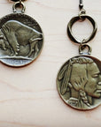 African Turquoise Collar-Length Necklace Indian Buffalo Coin 250t