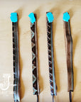 Navajo Embossed Leather Hat Band Only w/ Turquoise Slab 950e