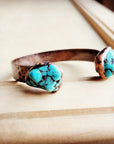 Genuine Natural Turquoise Cuff Bangle Bracelet 806t