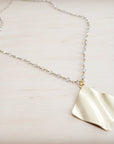 Gilded Wave Pendant Necklace 257mb