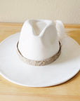 Gilded Cowboy Leather Hat Band w/ Feather Accents 952i