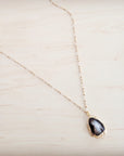 Gilded Black Agate Necklace 257ma