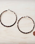 Extra Large Stainless Steel Leopard Hoop Earrings 219cd
