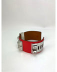 HERMÈS Leather Collier de Chien CDC Rose Jaipur Epsom Bracelet