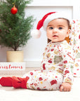 Bamboo Holiday Baby Zip Romper – Christmas One-Piece Pajamas