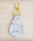 Leather Keychain-Brindle Cowhide 702m
