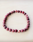 **Pink Agate Beaded Stretch Bracelet 810y