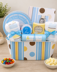 Welcome to the World Baby Boy Gift Basket