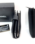 Chanel Caviar Timeless CC Zippered Pocket Black Wallet