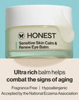 Honest Beauty Calm & Renew Melting Eye Balm with Calming Phyto-Blend 0.5oz
