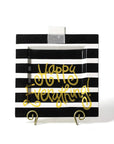 Black Stripe Big Happy Everything Square Platter