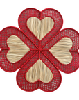 Heart Clover Handwoven Iraca Placemat