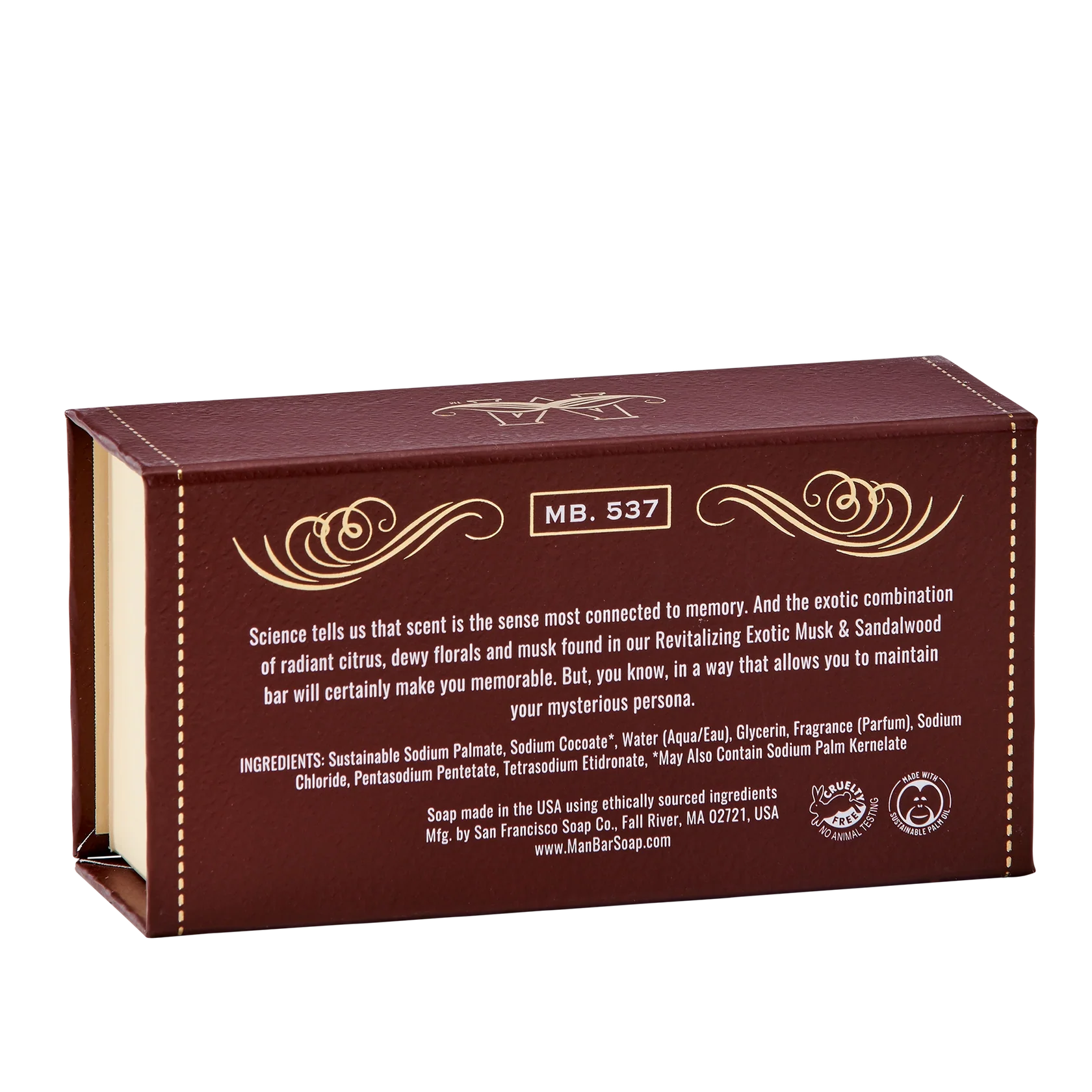 ManBar Exotic Musk + Sandalwood Soap