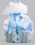 Welcome to the World Baby Boy Gift Basket