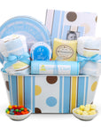 Welcome to the World Baby Boy Gift Basket