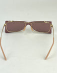 Gucci Flip-Up Sunglasses Rectangle Red Gold frames GG0363S 002 56