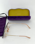 Gucci Flip-Up Sunglasses Rectangle Red Gold frames GG0363S 002 56