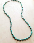Long Boho Turquoise Beaded Necklace 248c