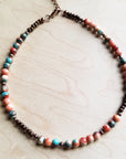 Multi-Colored Turquoise Beaded Collar Necklace 248L