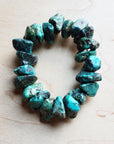 Chunky Genuine Natural Turquoise Beaded Bracelet 802b