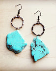 Blue Turquoise Chunky Earrings 215q