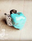 Turquoise Chunk on Cuff Ring 012o