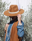 **White Turquoise & Wood Melon Beaded Necklace 258p