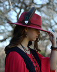 **Multi-Colored Turquoise Necklace with Wood Beads & Leather Tassel 236B
