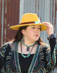 Natural Turquoise with Leather Cord Necklace 250v